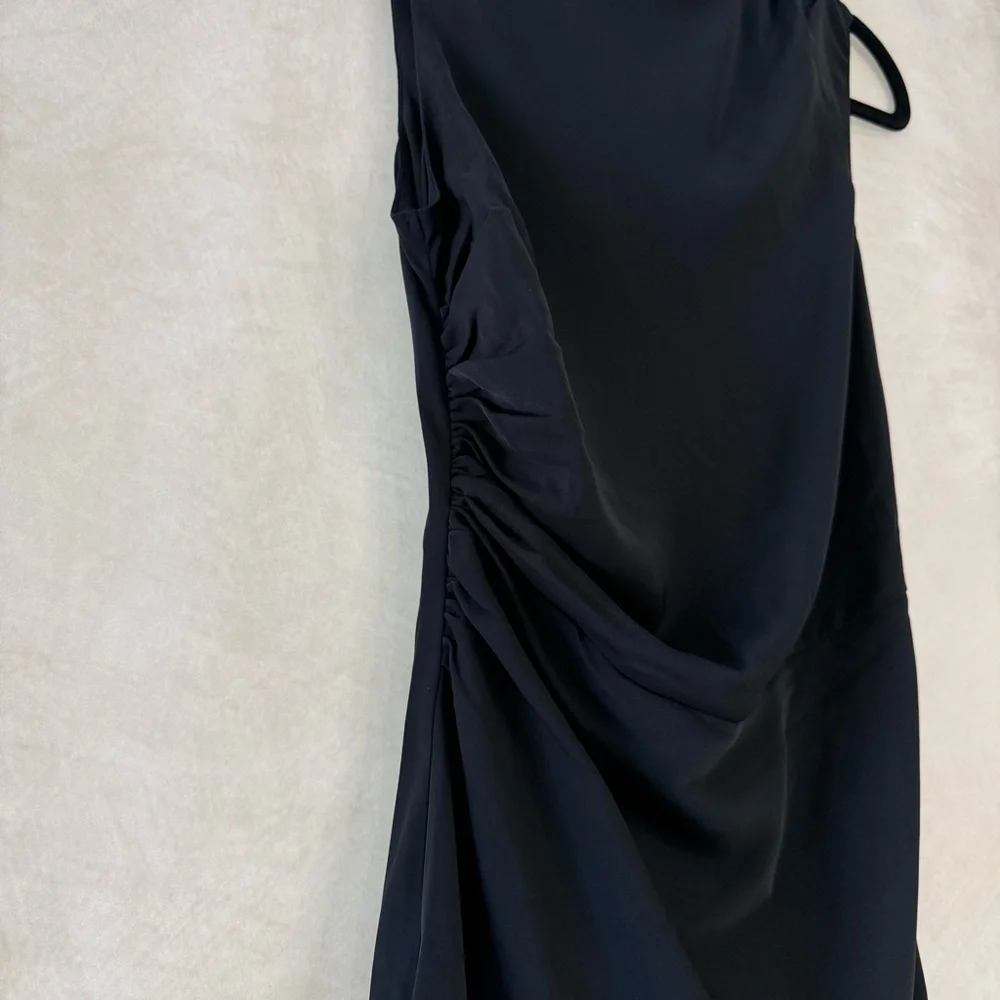 ABERCROMBIE & FITCH Sleeveless Draped Skirt Plunge Back Maxi Dress